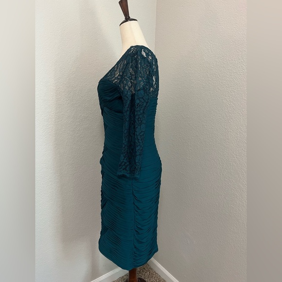 Adrianna Papell Deep Teal Lace Dress - Picture 4 of 9